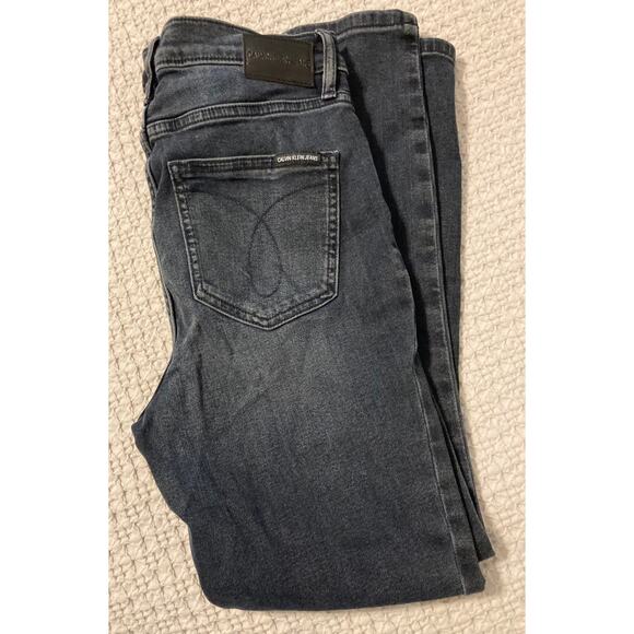 Calvin Klein Women's High Rise Skinny Ankle Length Jeans Size 29 Black/gray NWT - Picture 7 of 8